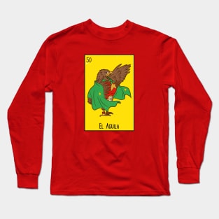 El Aguila // Mexican Luchador Loteria Card Long Sleeve T-Shirt